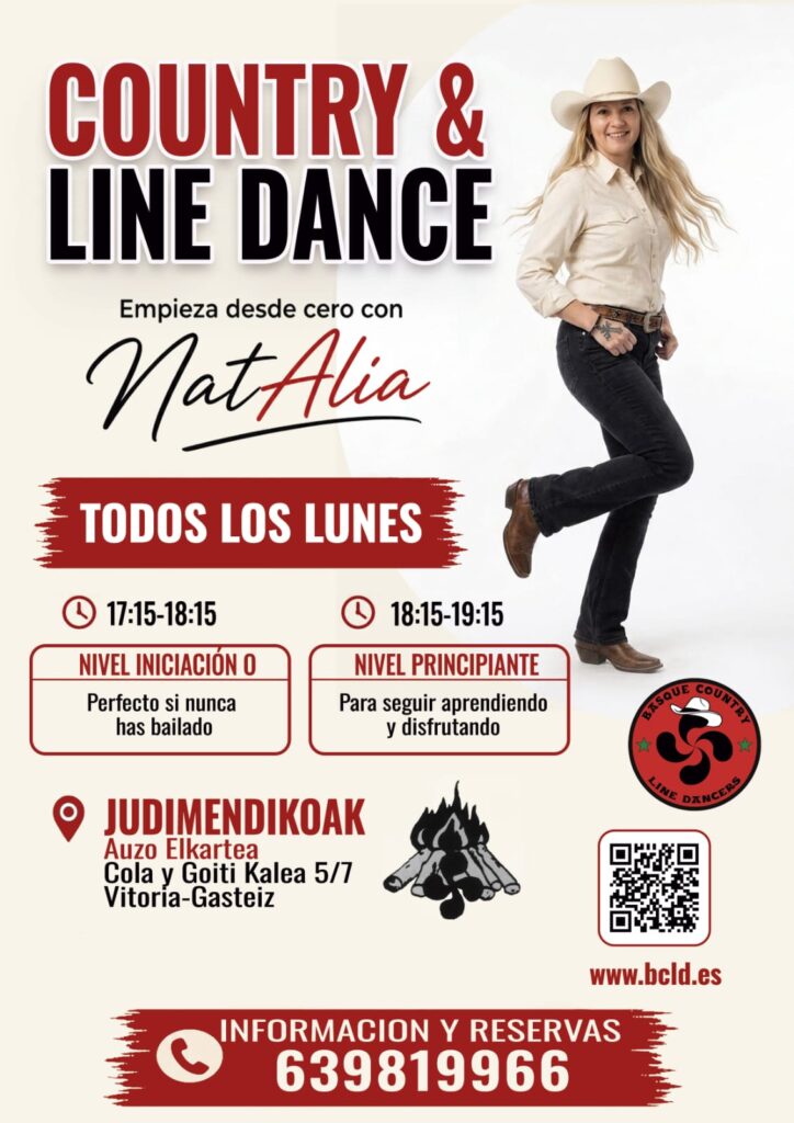Nuevas clases de country y line dance en Judimendi, Vitoria-Gasteiz – Basque Country Line Dancers BCLD con NatAlia