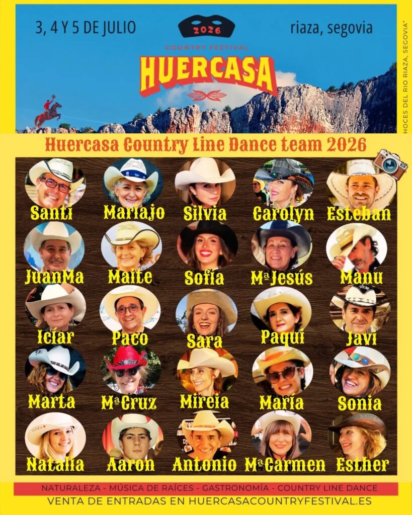 cartel equipo country line dance huercasa 2026